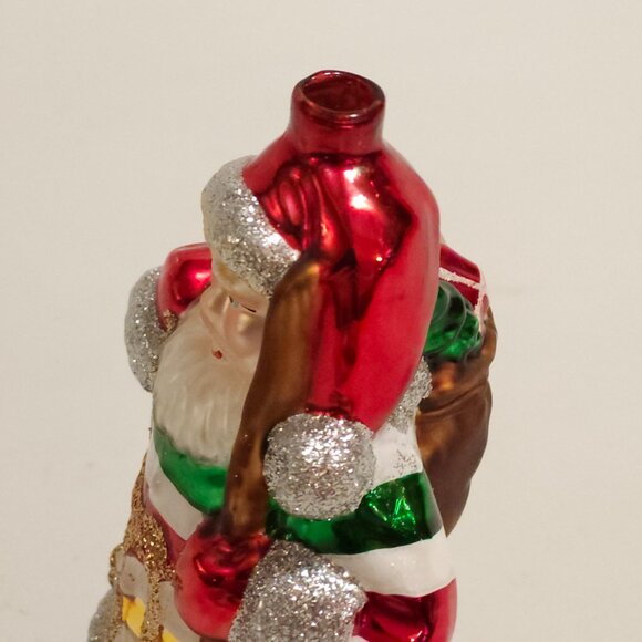 BEAUTIFUL Glass Santa Hudson's Bay Company Santa Ornament Christmas Holiday - Picture 5 of 5